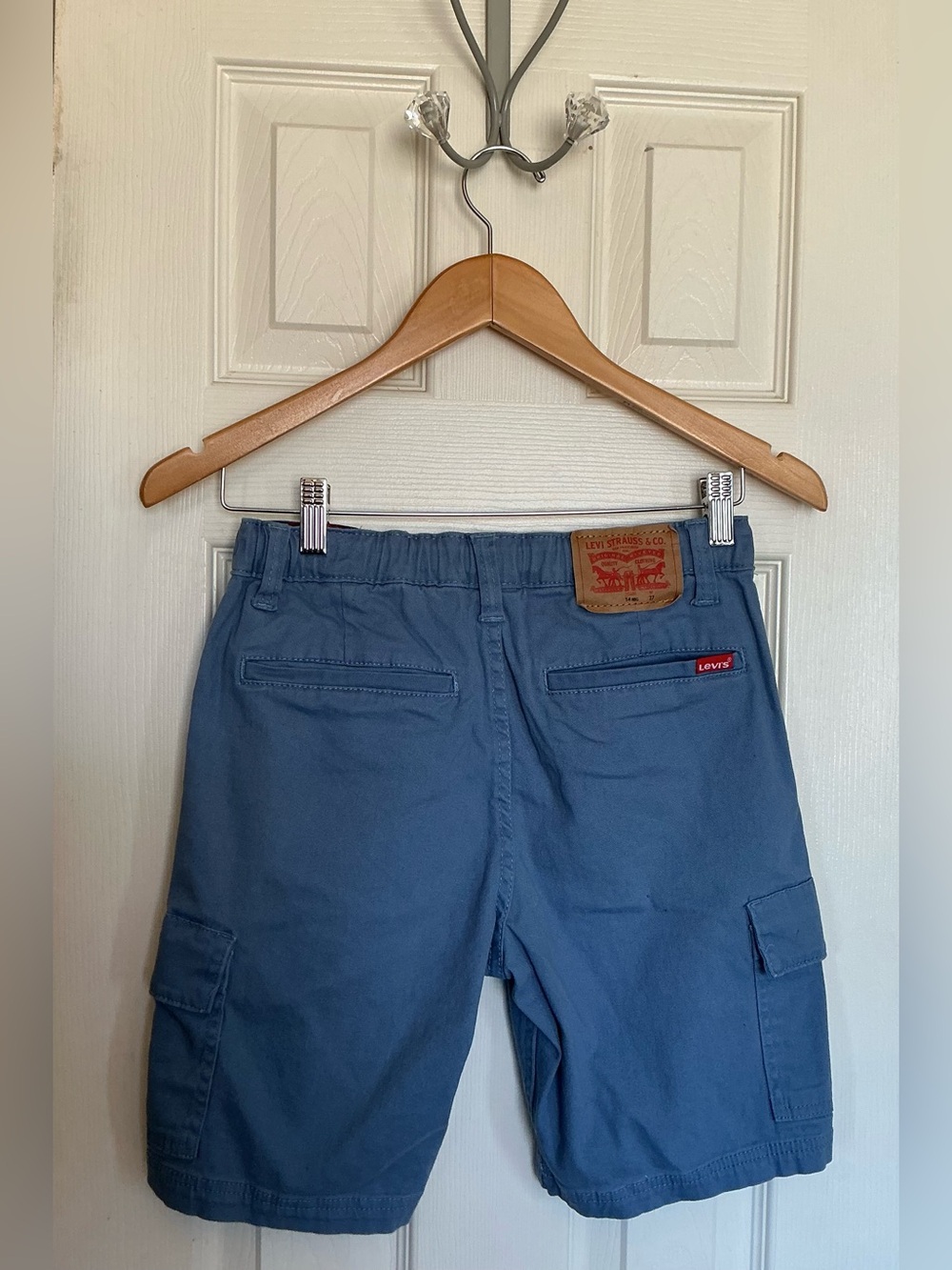 Levi's Boys Size 14 Blue Utility Cargo Shorts Cotton Elastane Casual Summer